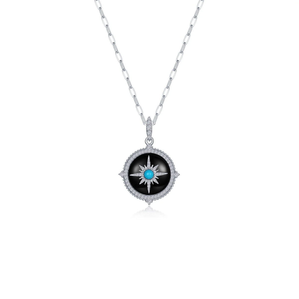 Lafonn Simulated Diamond Voyager Compass Pendant Necklace P0322TOP20