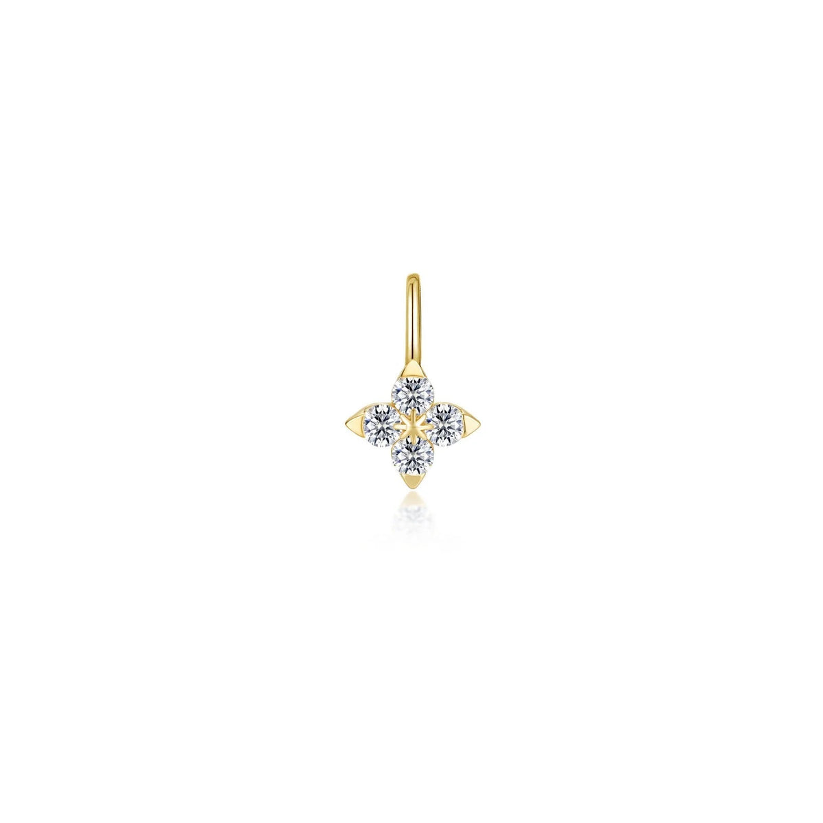 Lafonn Simulated Diamond Trillium Flower Charm Pendant P0331CLG