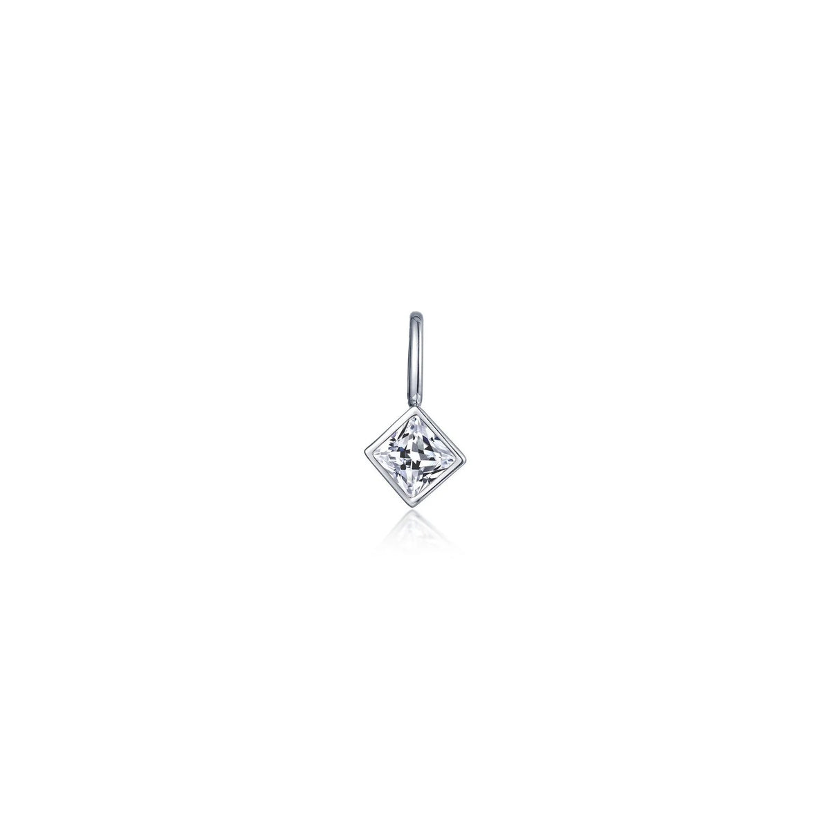 Lafonn Simulated Diamond Princess Bezel Charm Pendant P2027CLP