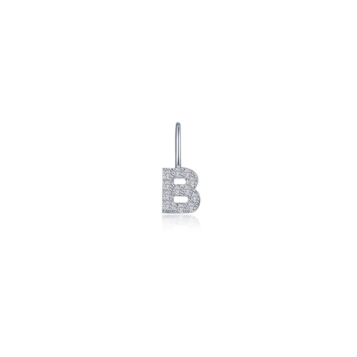 Lafonn Simulated Diamond Letter B Charm Pendant P2040CPB