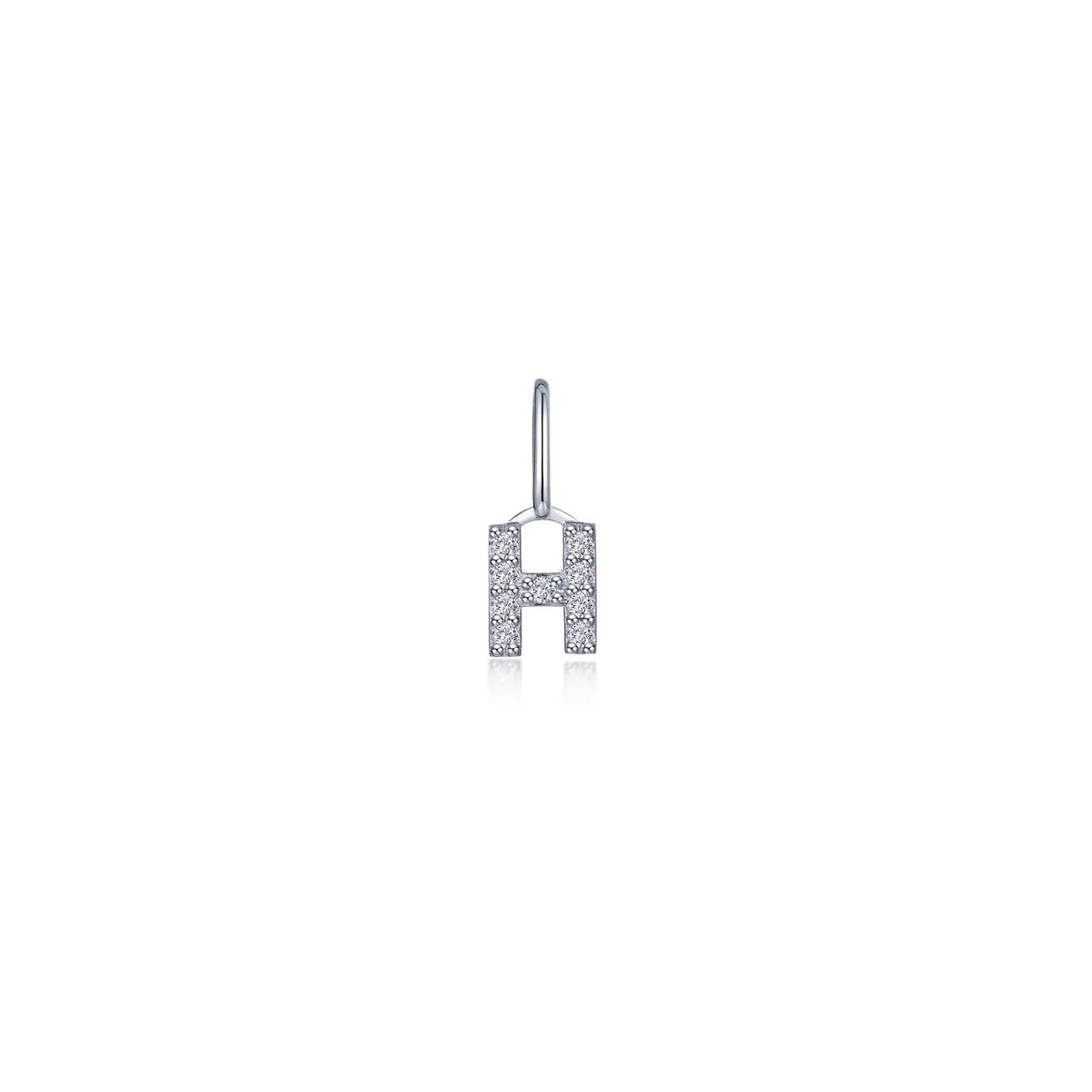 Lafonn Simulated Diamond Letter H Charm Pendant P2040CPH