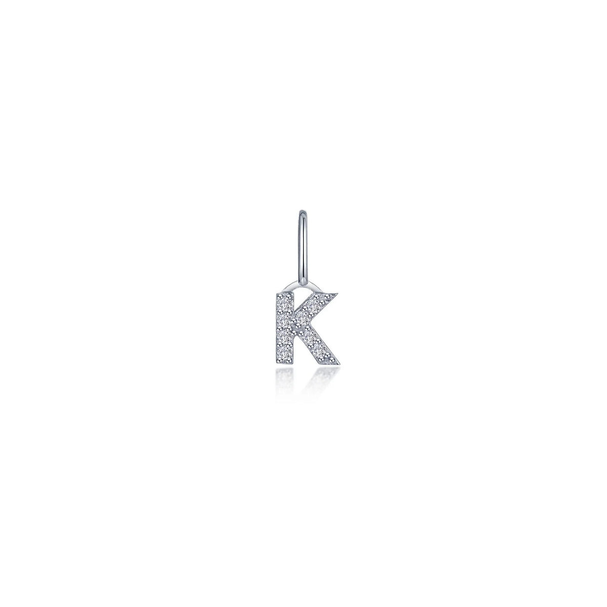 Lafonn Simulated Diamond Letter K Charm Pendant P2040CPK