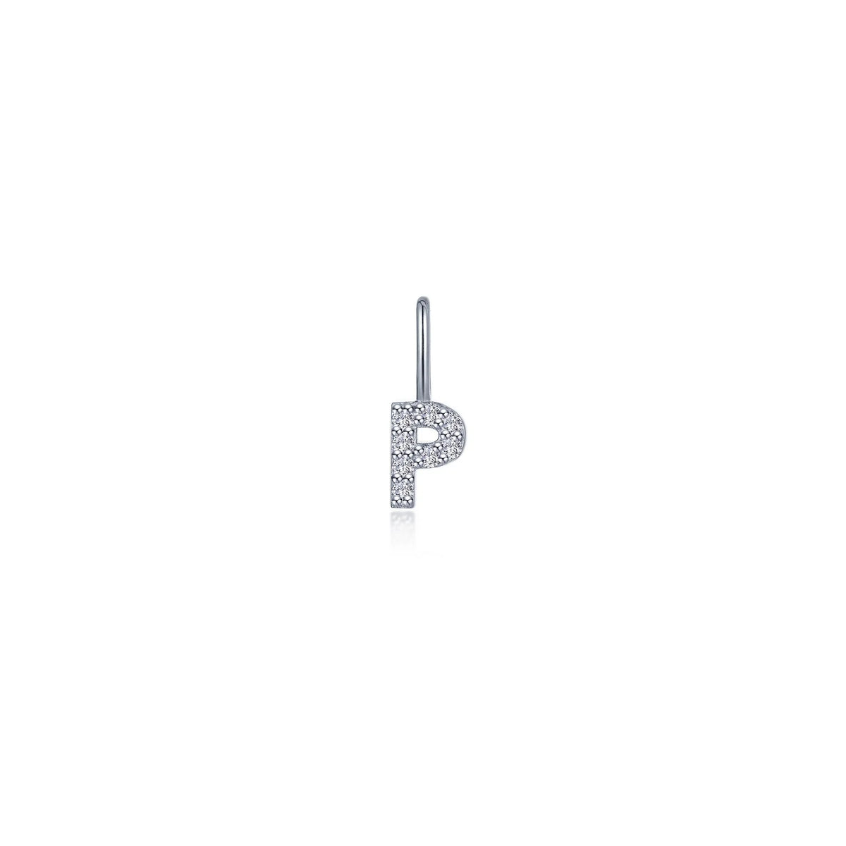 Lafonn Simulated Diamond Letter P Charm Pendant P2040CPP