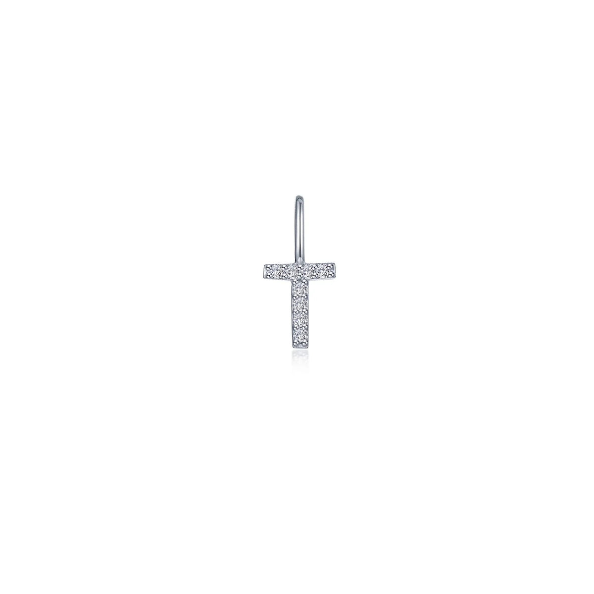 Lafonn Simulated Diamond Letter T Charm Pendant P2040CPT