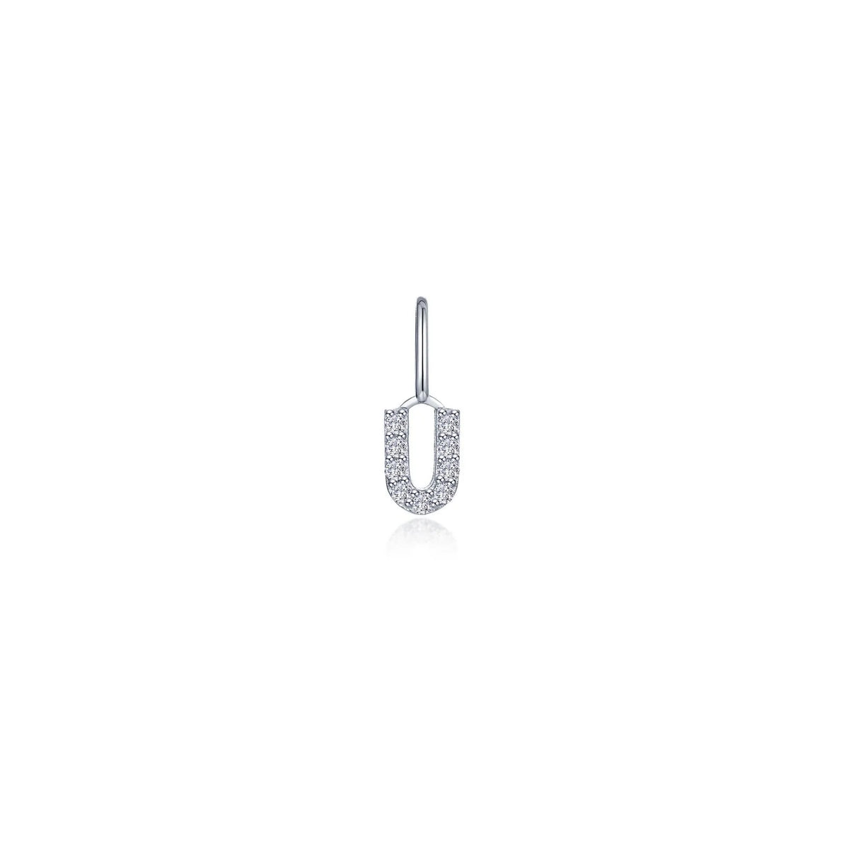 Lafonn Simulated Diamond Letter U Charm Pendant P2040CPU