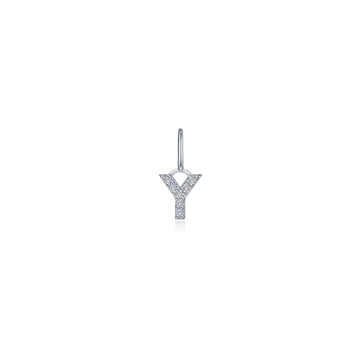 Lafonn Simulated Diamond Letter Y Charm Pendant P2040CPY