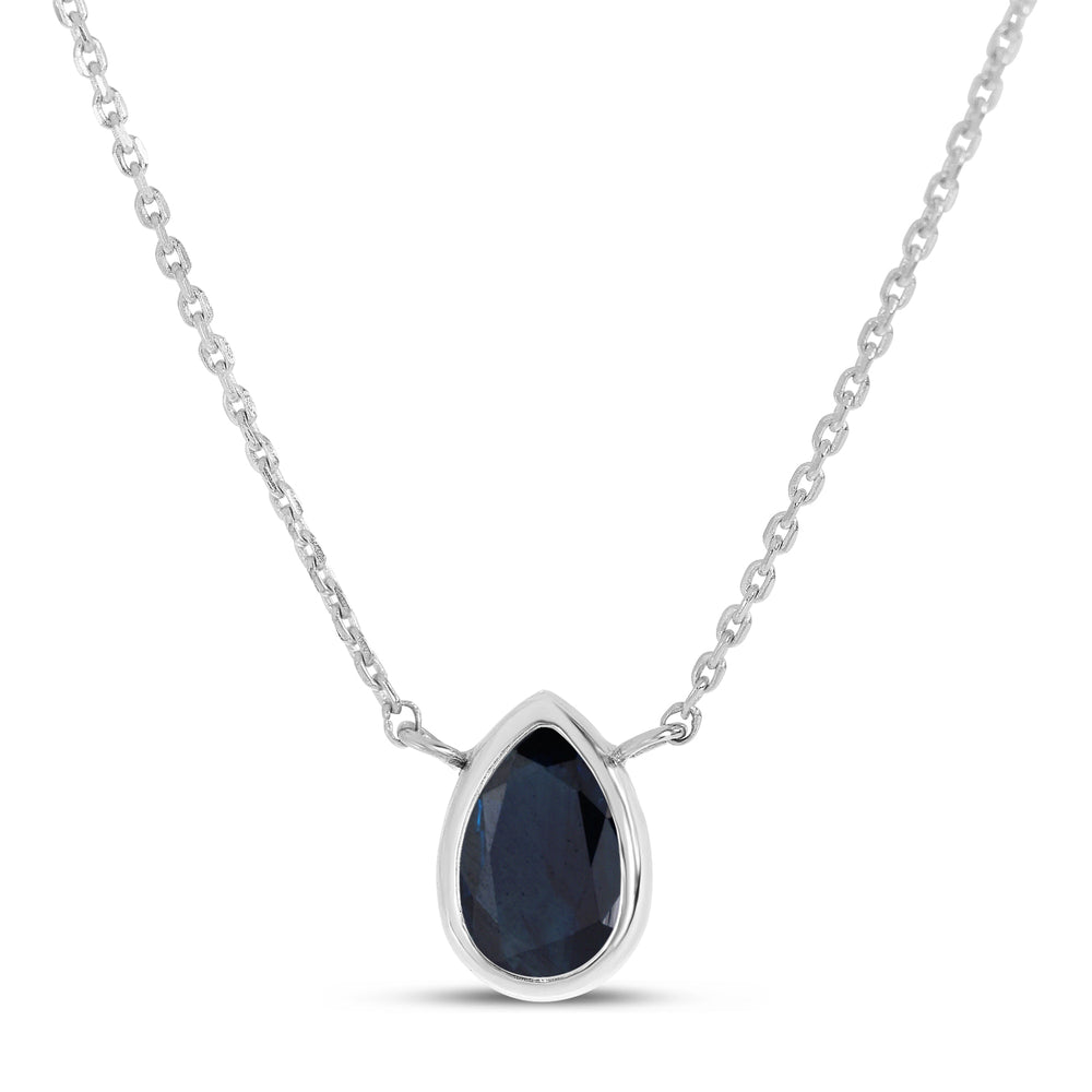 White Gold, Sapphire And Diamond Necklace Available For Immediate