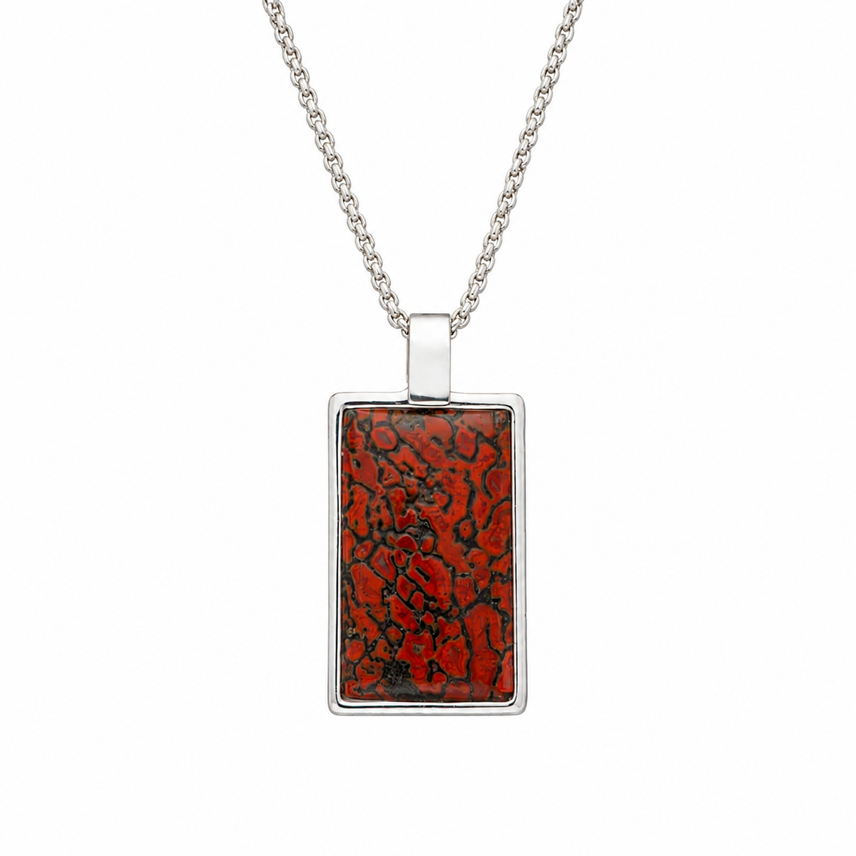 William Henry Dino Shift Dog Tag Pendant w/ 22" Chain