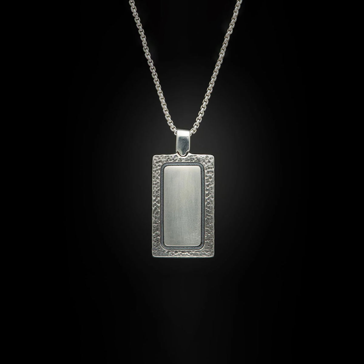 William Henry Dino Shift Dog Tag Pendant w/ 22" Chain