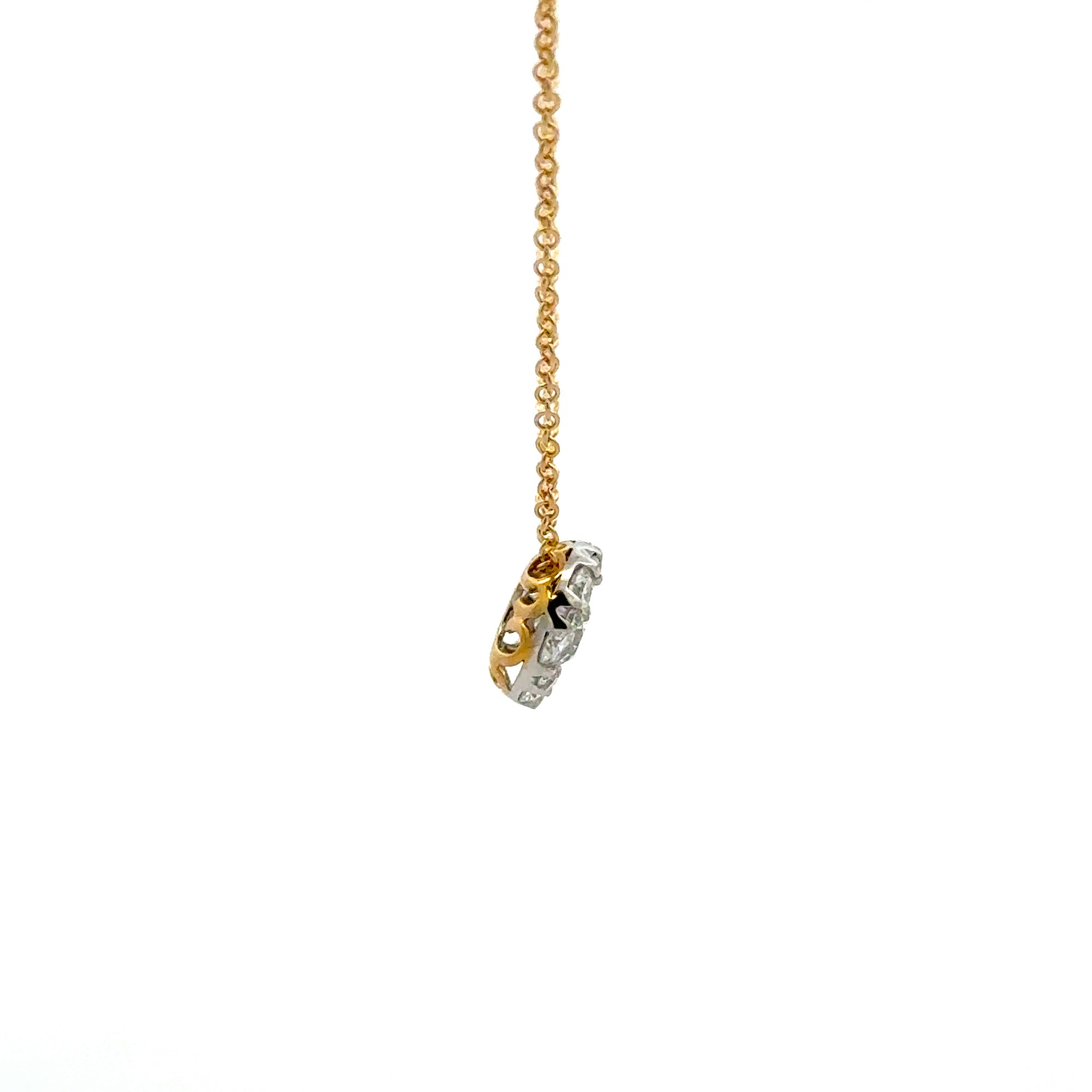 A. Jaffe 14K Yellow Gold 0.68cttw. Diamond Cluster Necklace