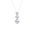 1 1/3 Carat Round Lab Grown Diamond 14K Gold Seamless Three Stone Graduated Drop  Necklace