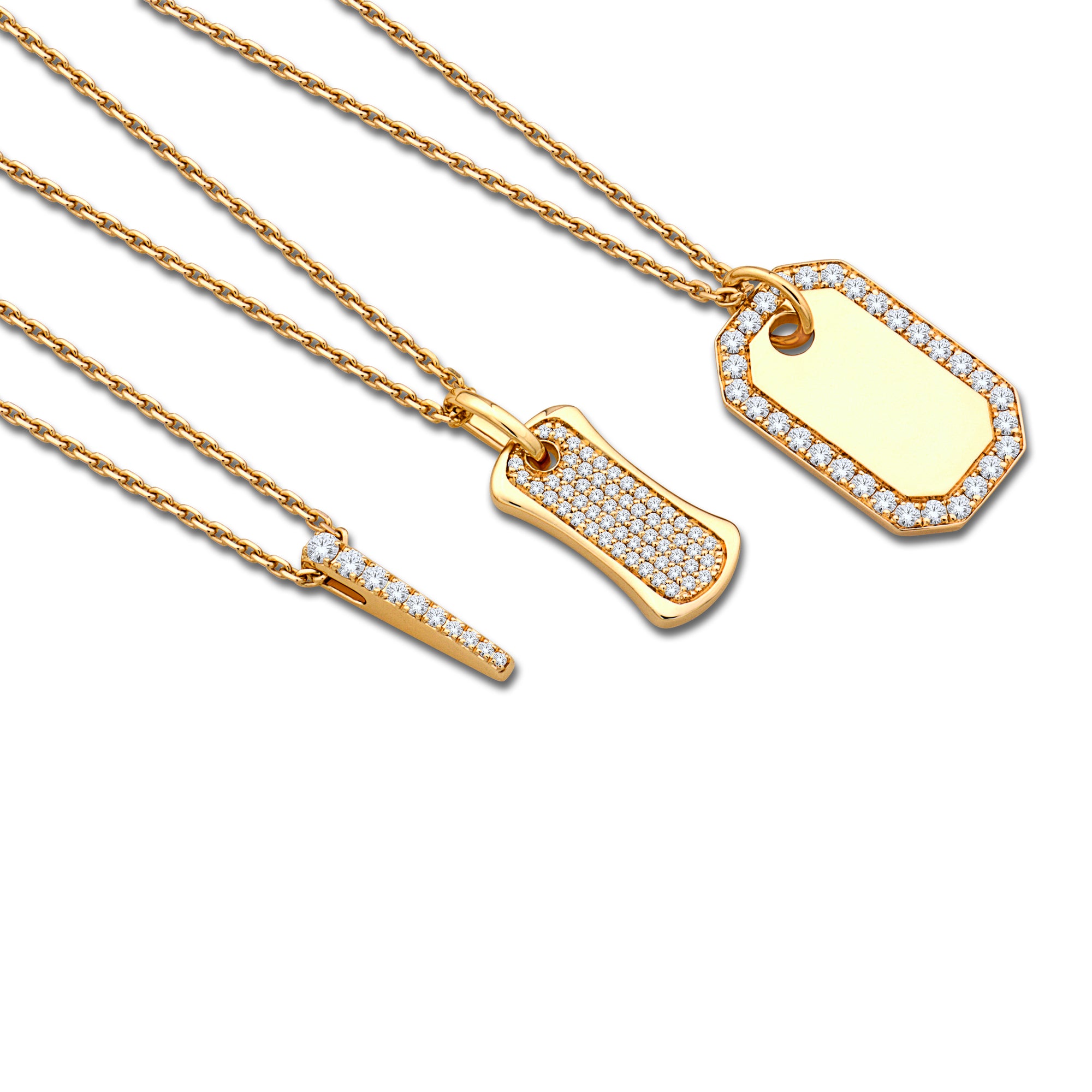 14K Yellow Gold 0.20ct. Diamond Pavé Pendant