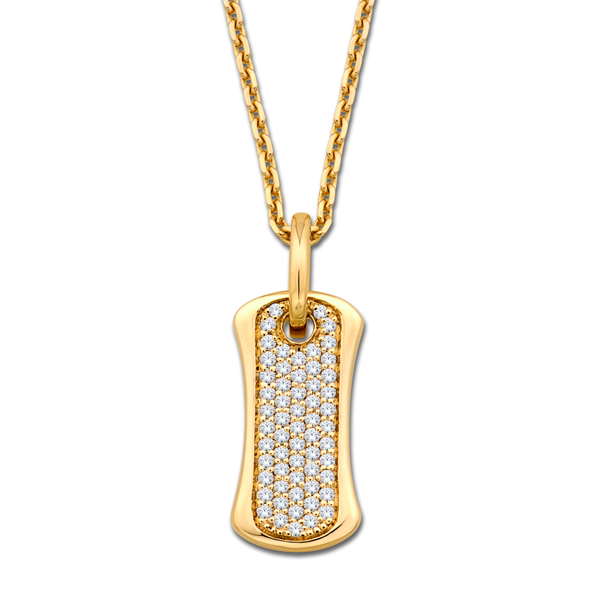 14K Yellow Gold 0.20ct. Diamond Pavé Pendant