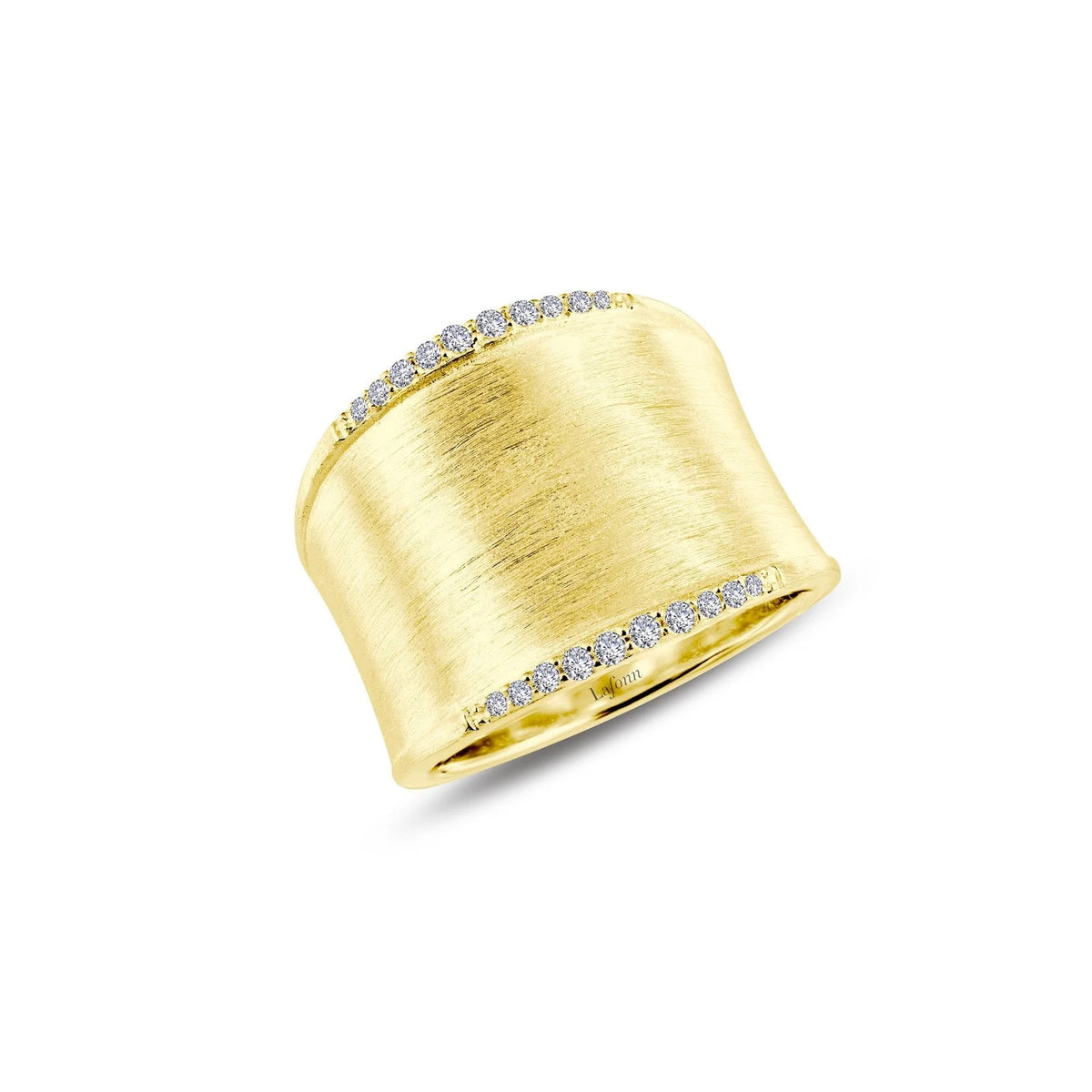 Lafonn Simulated Diamond Gold Cigar Band R0220CLG