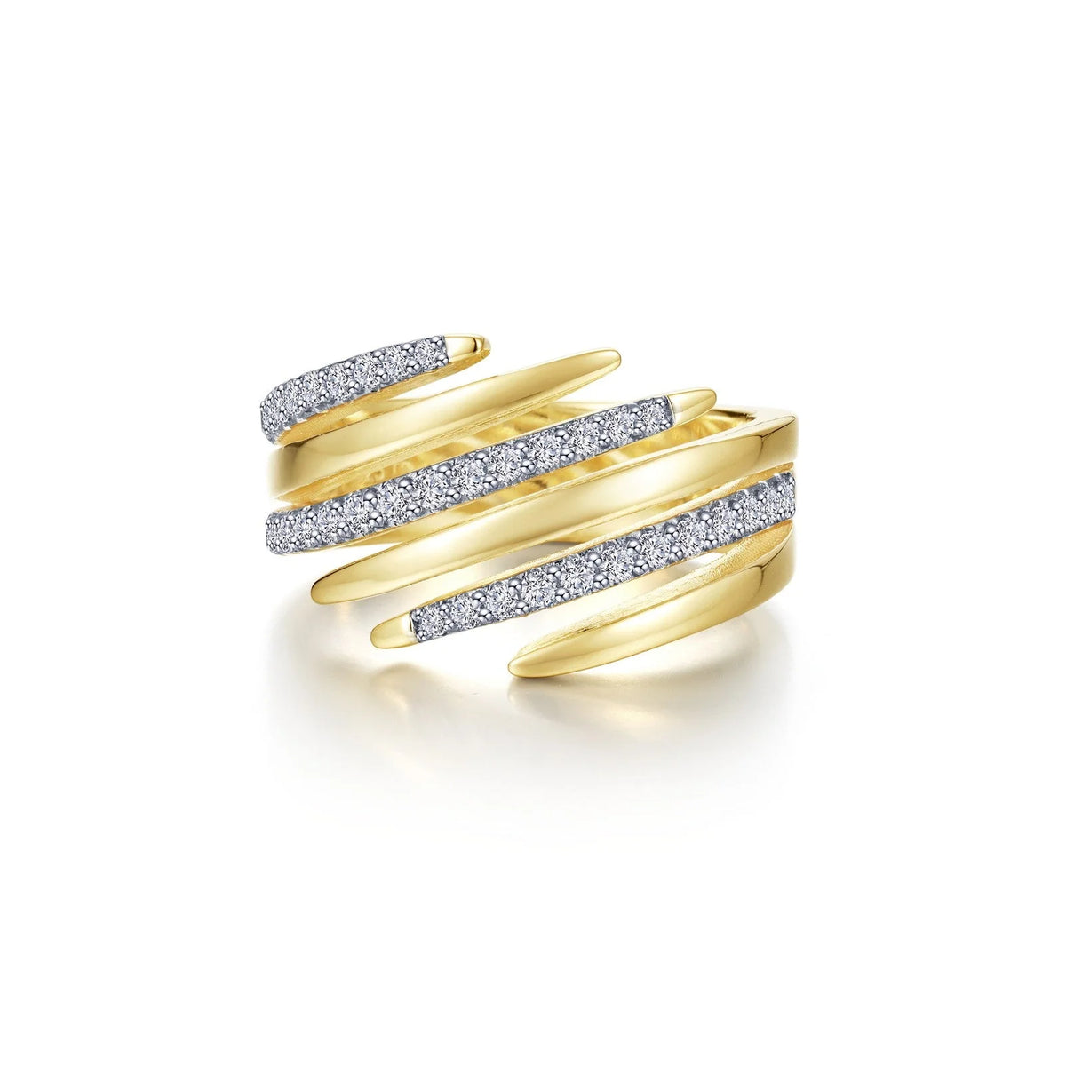 Lafonn Simulated Diamond Gold Hug Ring R0552CLT