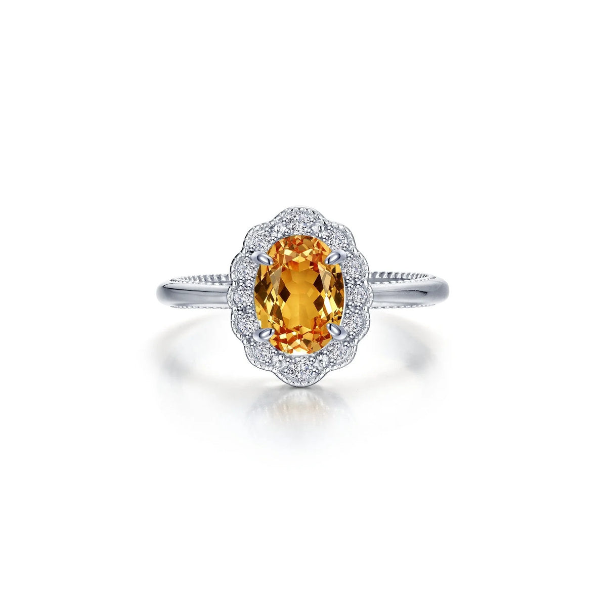 Lafonn Simulated Diamond &amp; Citrine Clementine Essence Ring R0565CTP