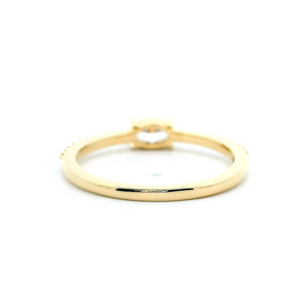 14K Yellow Gold 0.38cttw. East/West Marquise Diamond Fashion Ring