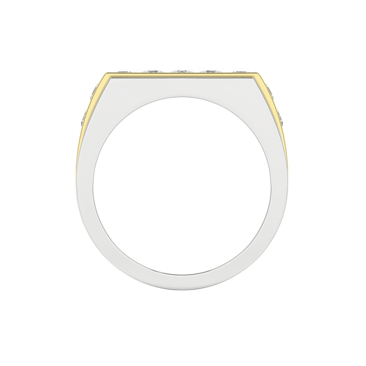 1 Carat Round Lab Grown Diamond 14K Gold Channel Set Band