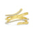 14K Yellow Gold 0.19cttw. Diamond Brushed Gold Stacked Fashion Ring
