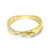 14K Yellow Gold 0.19cttw. Diamond Pear Crossover Fashion Ring