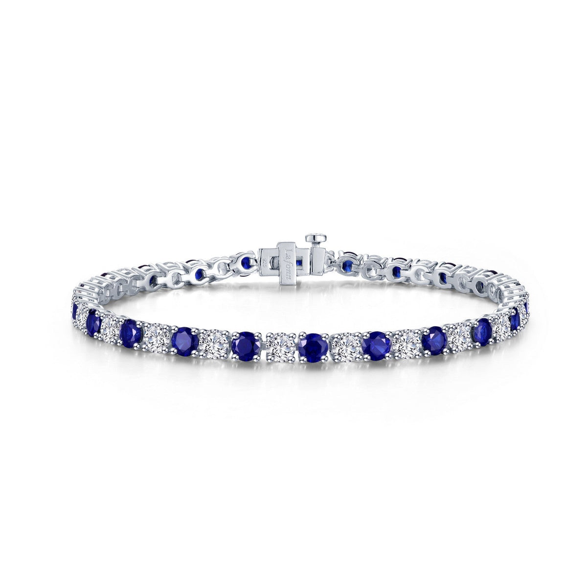 Lafonn Simulated Diamond &amp; Lab Grown Sapphire 11.00ct. Classic Tennis Bracelet SYB003SP72