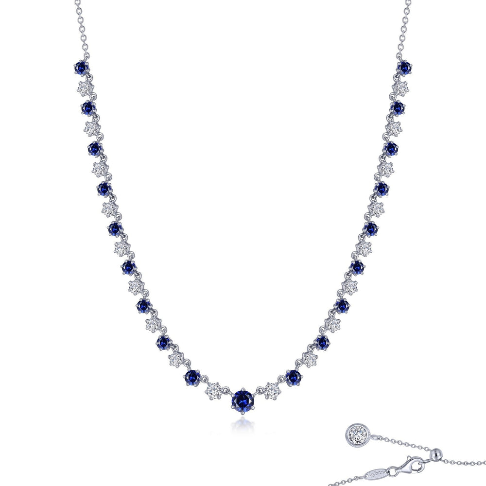 Bold Burst Light Blue Sapphire Tennis Necklace | Suzanne Kalan®