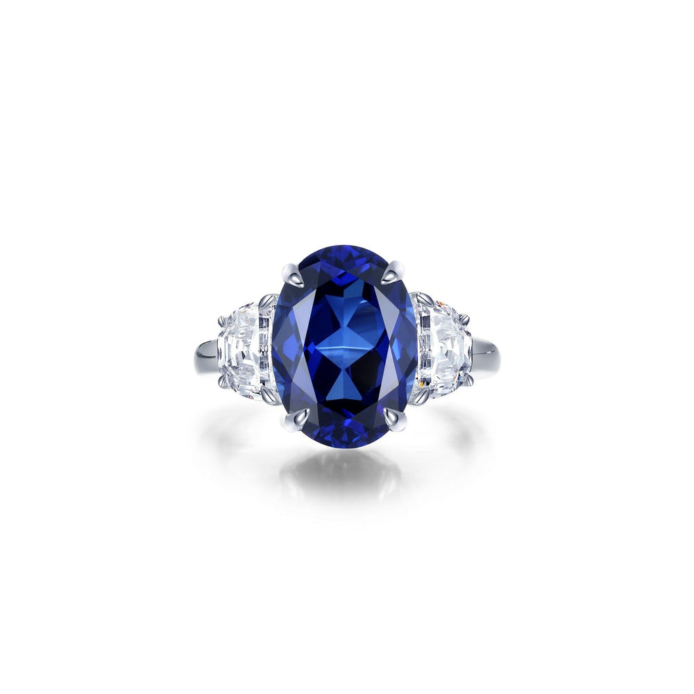 Lafonn Simulated Diamond & Fancy Lab Grown Sapphire Three Stone Ring SYR024SP