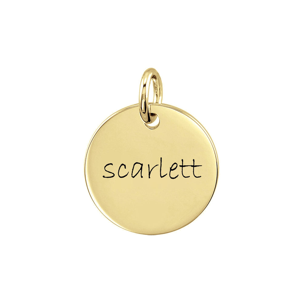Personalized Small Disc Pendant