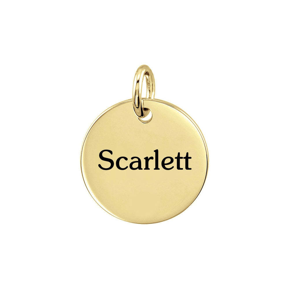 Personalized Small Disc Pendant