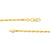 14K Yellow Gold 2.25mm Solid Diamond Cut Rope Chain with Lobster Lock