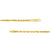 14K Yellow Gold 3.00mm Solid Diamond Cut Rope Chain with Lobster Lock
