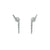 14K White Gold 0.23cttw. Diamond Curved Dangle Earrings
