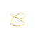 14K Yellow Gold 0.22cttw. Diamond Open Crossover Fashion Ring