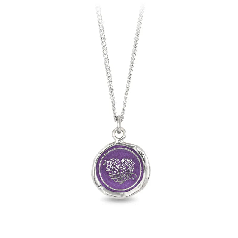 You Live In My Heart (Mystic Violet) Talisman Necklace