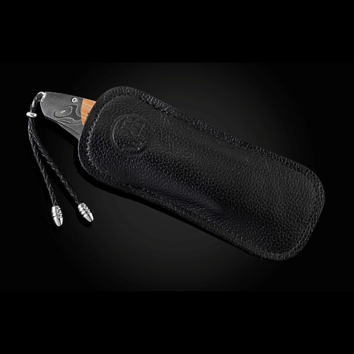 William Henry B30 Pappy Reserve - Pappy Bourbon Barrel Twist Damascus Frame w/ Boomerang Damascus Blade Folding Knife