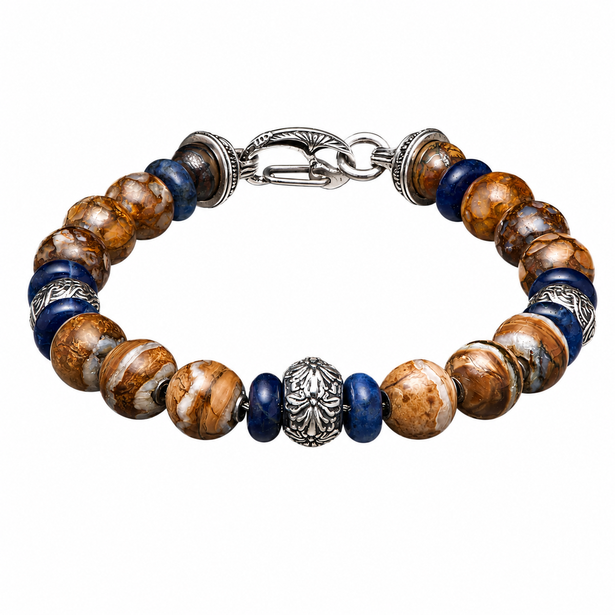 William Henry Sand and Sea Beaded Bracelet