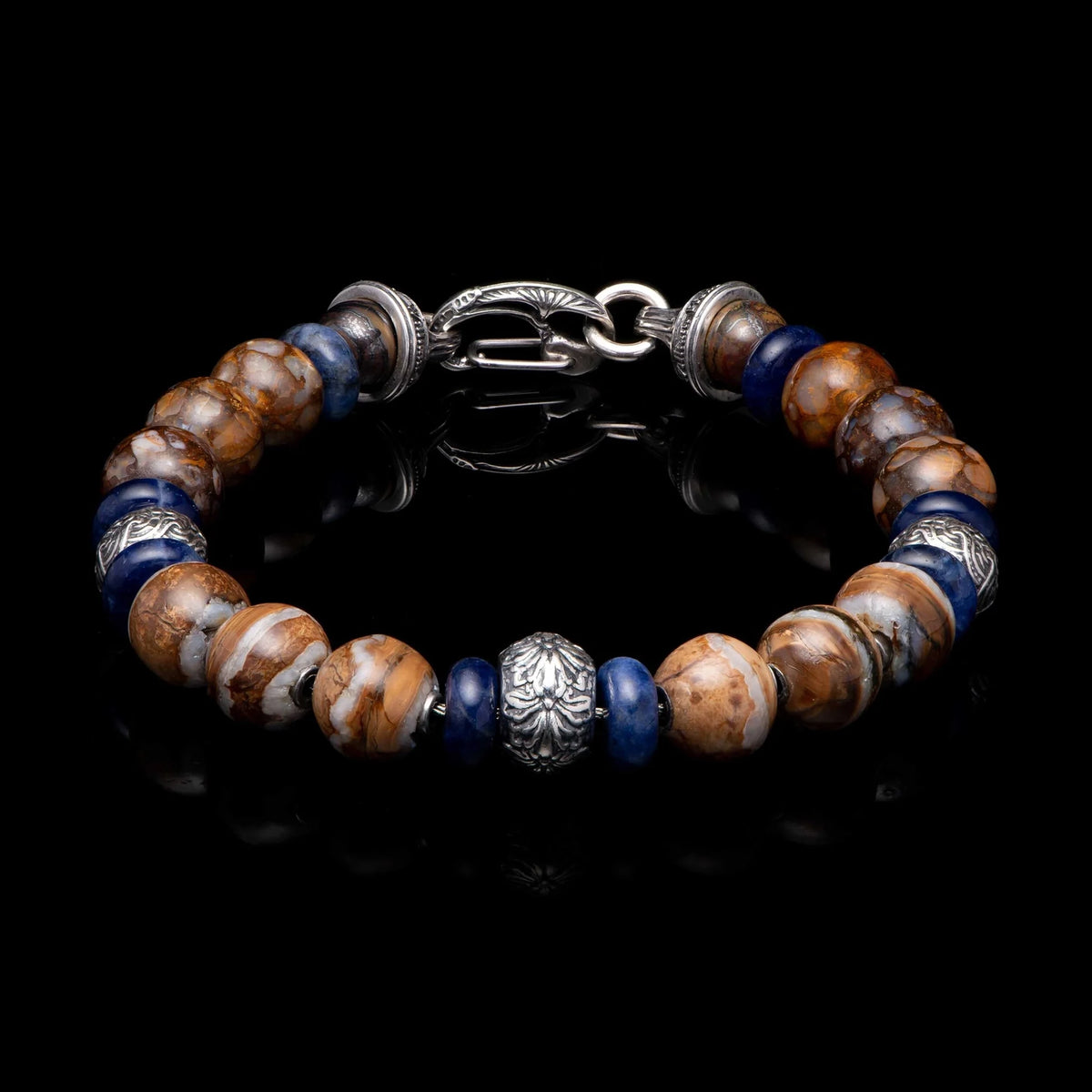 William Henry Sand and Sea Beaded Bracelet