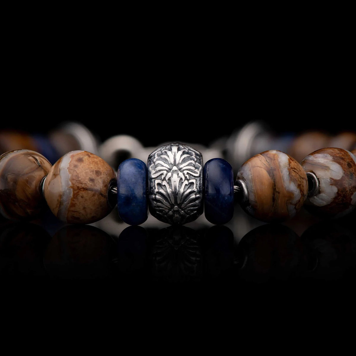 William Henry Sand and Sea Beaded Bracelet