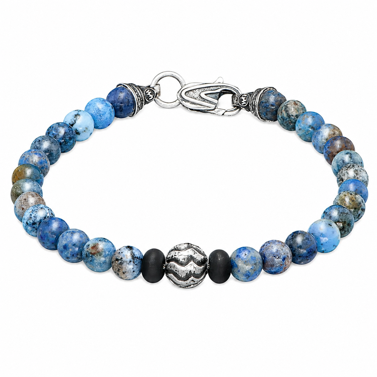 William Henry Brookings Dumortierite Beaded Bracelet