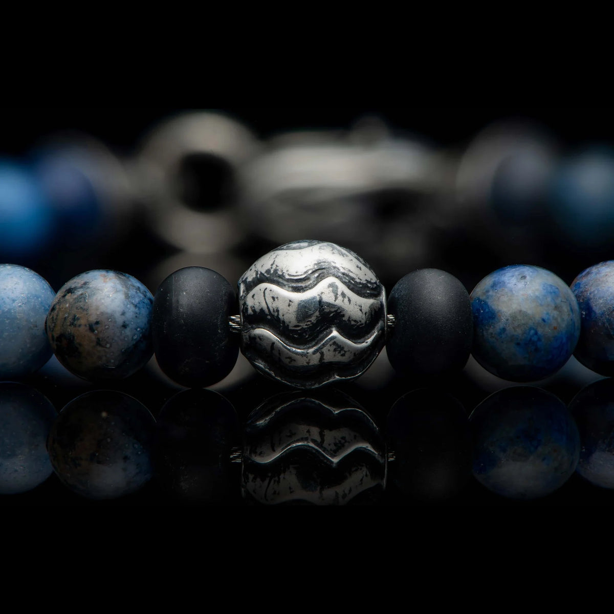 William Henry Brookings Dumortierite Beaded Bracelet