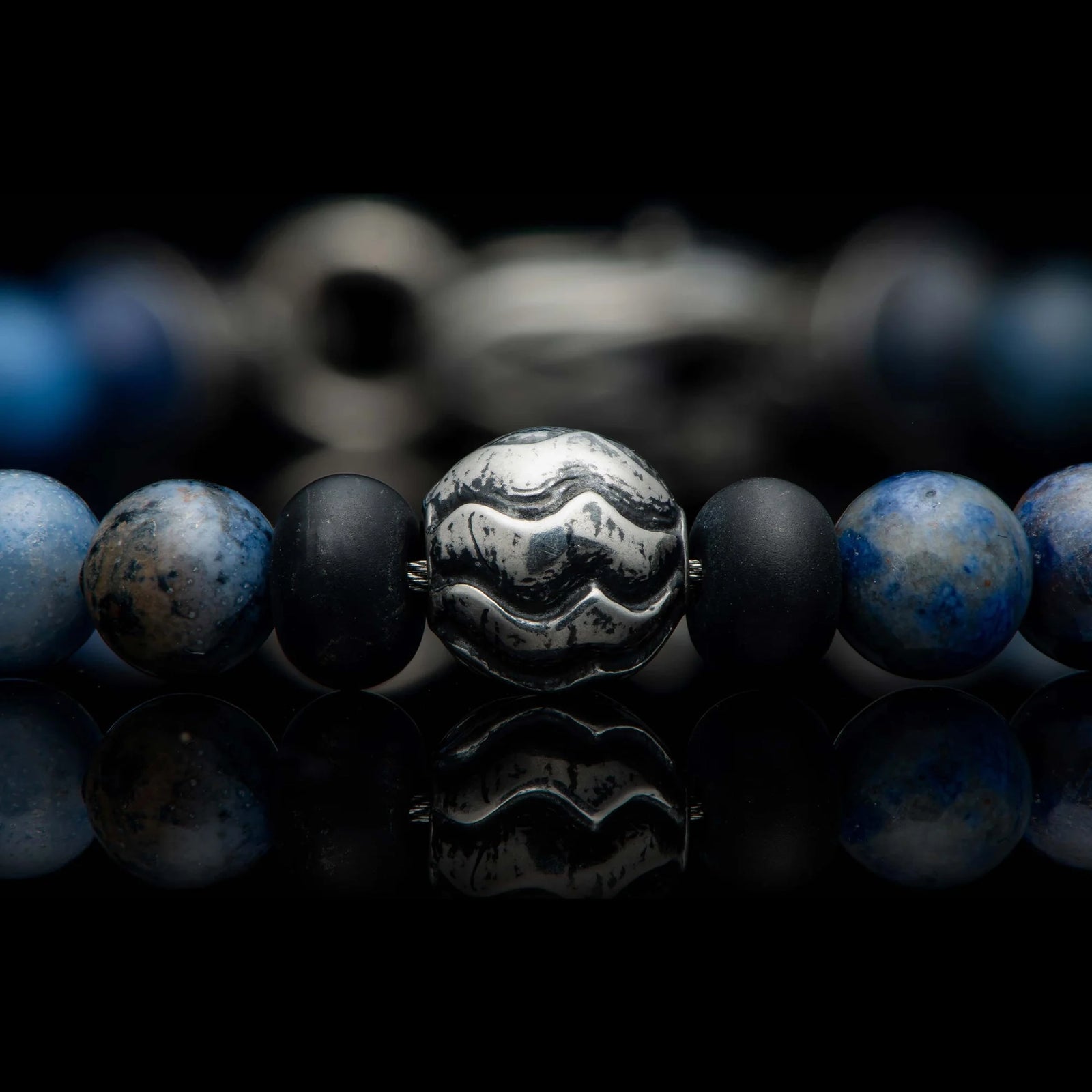 William Henry Brookings Dumortierite Beaded Bracelet