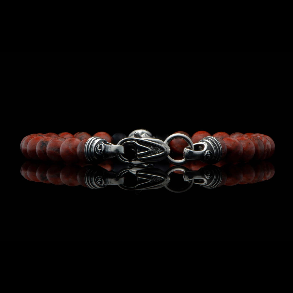 William Henry Brookings Red Sesame Jasper Beaded Bracelet