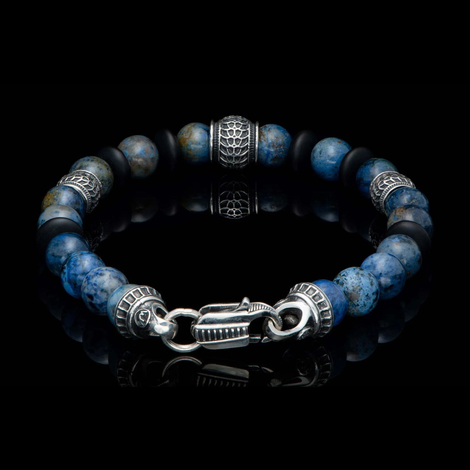 William Henry Newport Dumortierite Beaded Bracelet
