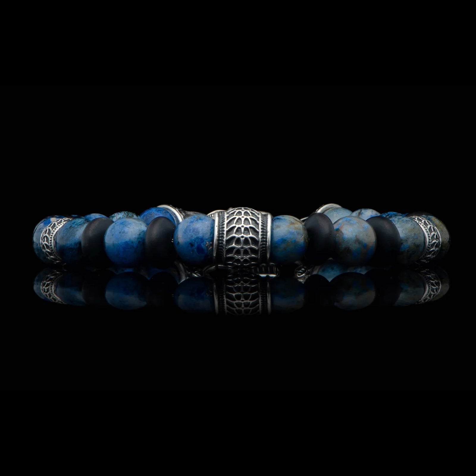 William Henry Newport Dumortierite Beaded Bracelet