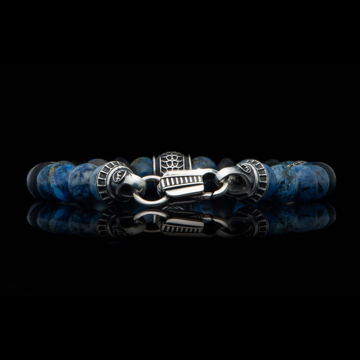 William Henry Newport Dumortierite Beaded Bracelet