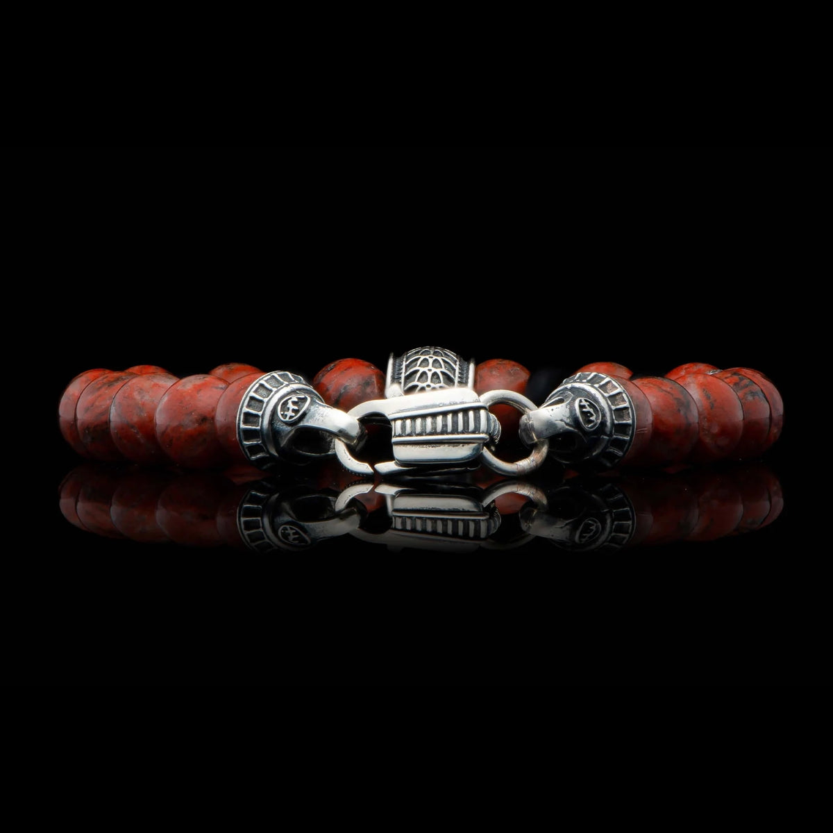 William Henry Newport Red Sesame Jasper Beaded Bracelet