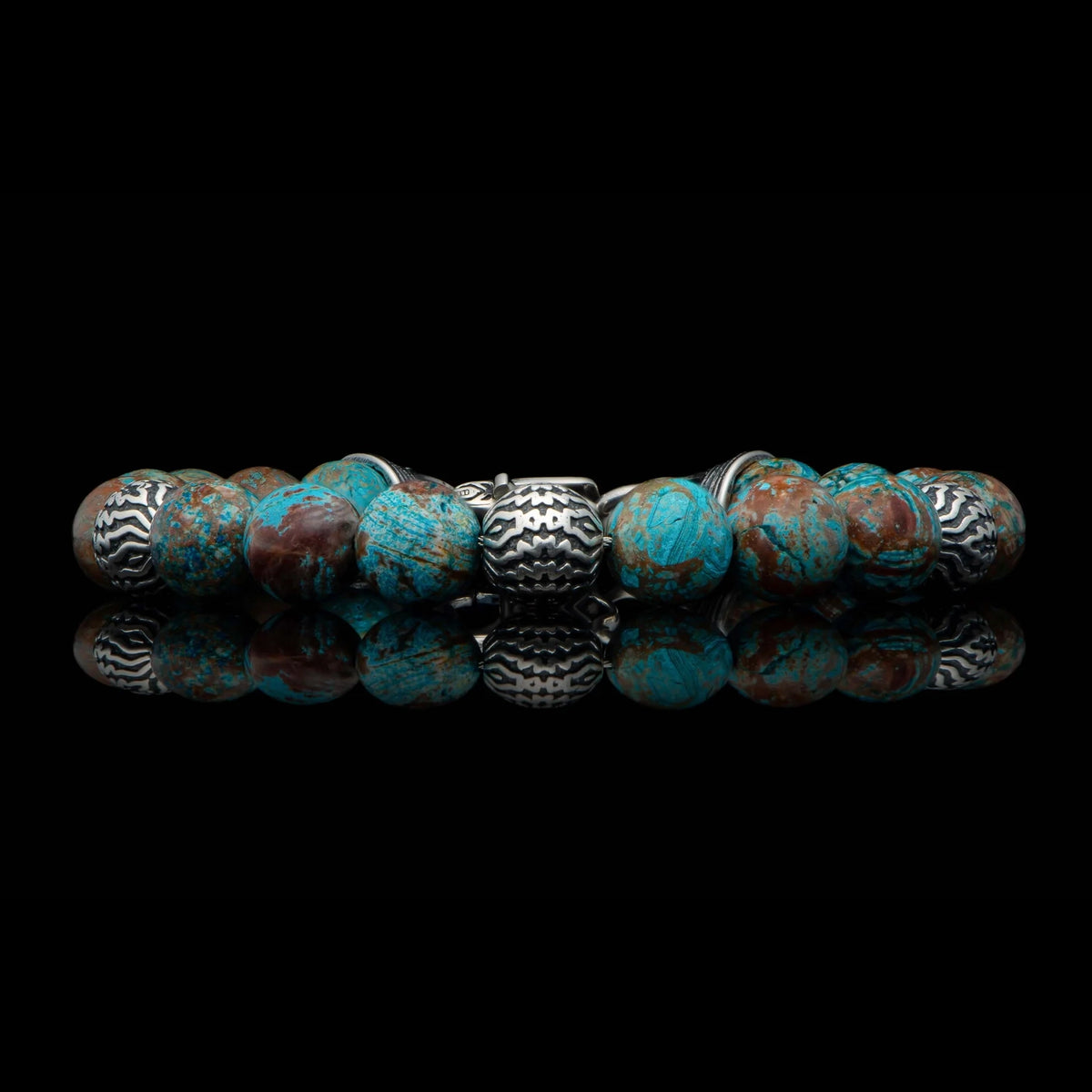 William Henry Seaside Blue Agate Beaded Bracelet