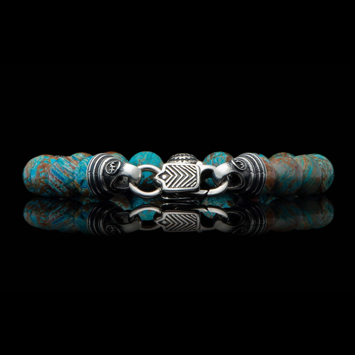 William Henry Seaside Blue Agate Beaded Bracelet