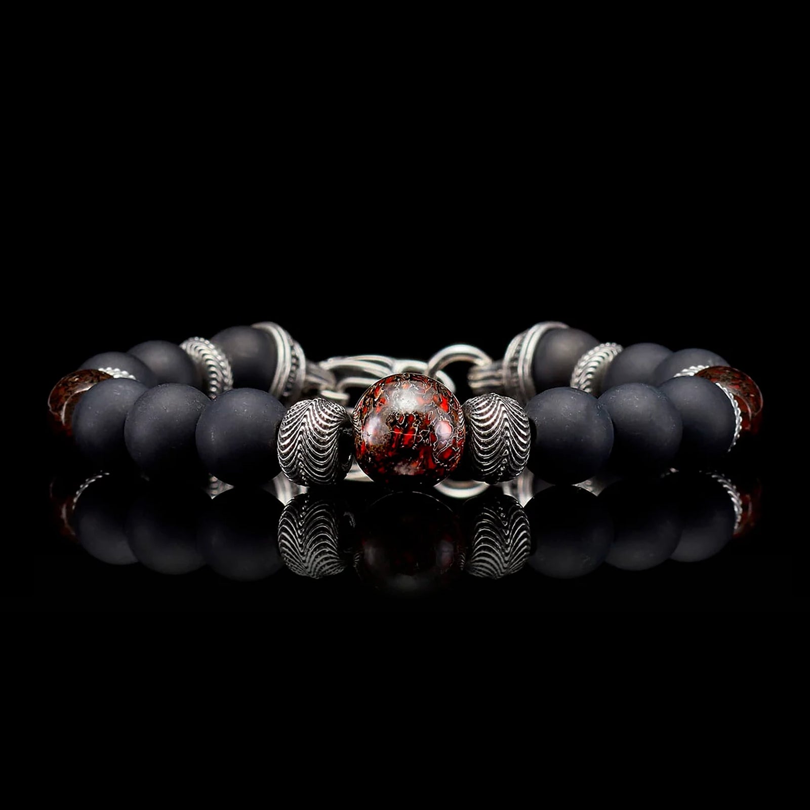 William Henry Magma Beaded Bracelet