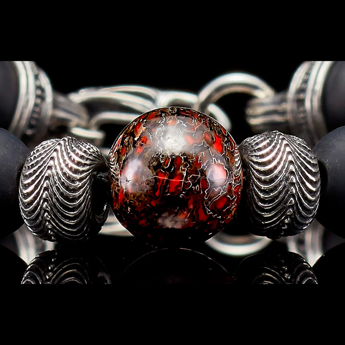 William Henry Magma Beaded Bracelet